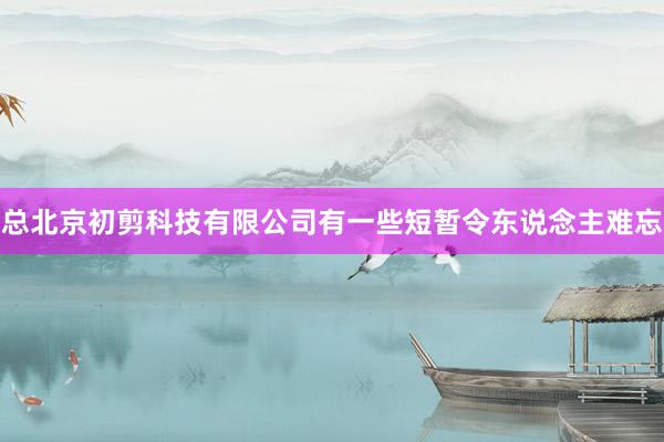 总北京初剪科技有限公司有一些短暂令东说念主难忘